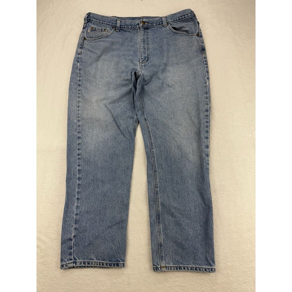 Carhartt Traditional‎ Fit Tapered Leg Jeans Mens Sz 40X30 Blue Denim B18 STW